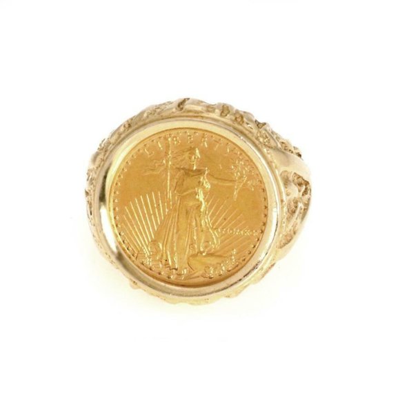 None Jewelry - Estate 22k Gold 5 Dollar Liberty Coin 14k Yellow G
